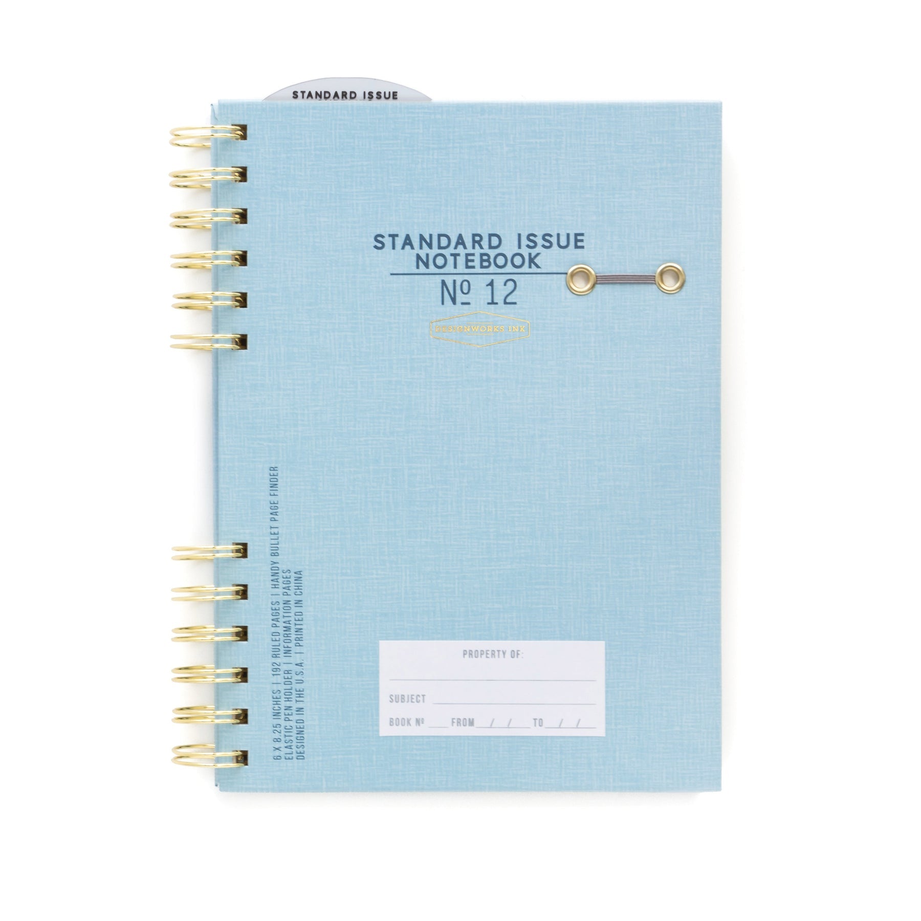 Pale Blue Ring Bound Journal