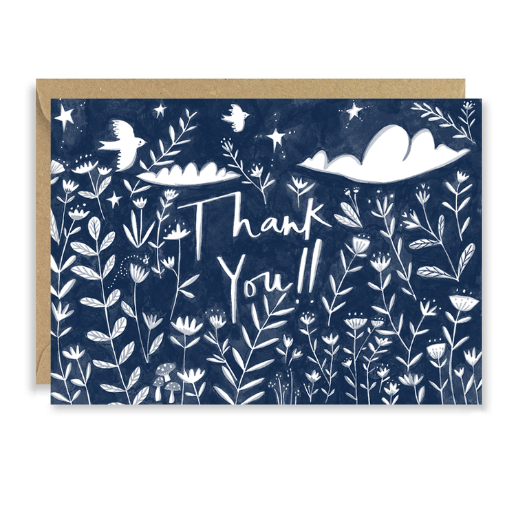 Delft Style Landscape Thank You Card