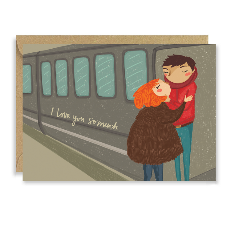 Train Couple Card