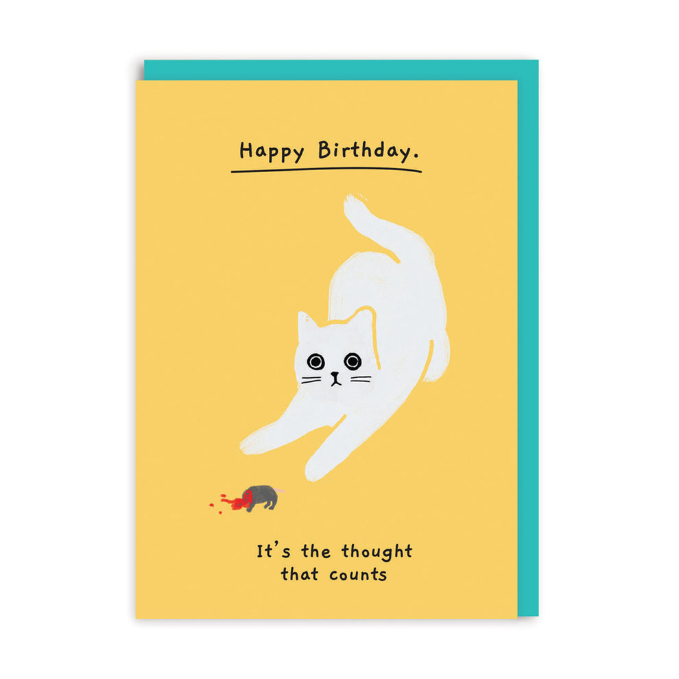Happy Birthday It's The Thought That Counts Card