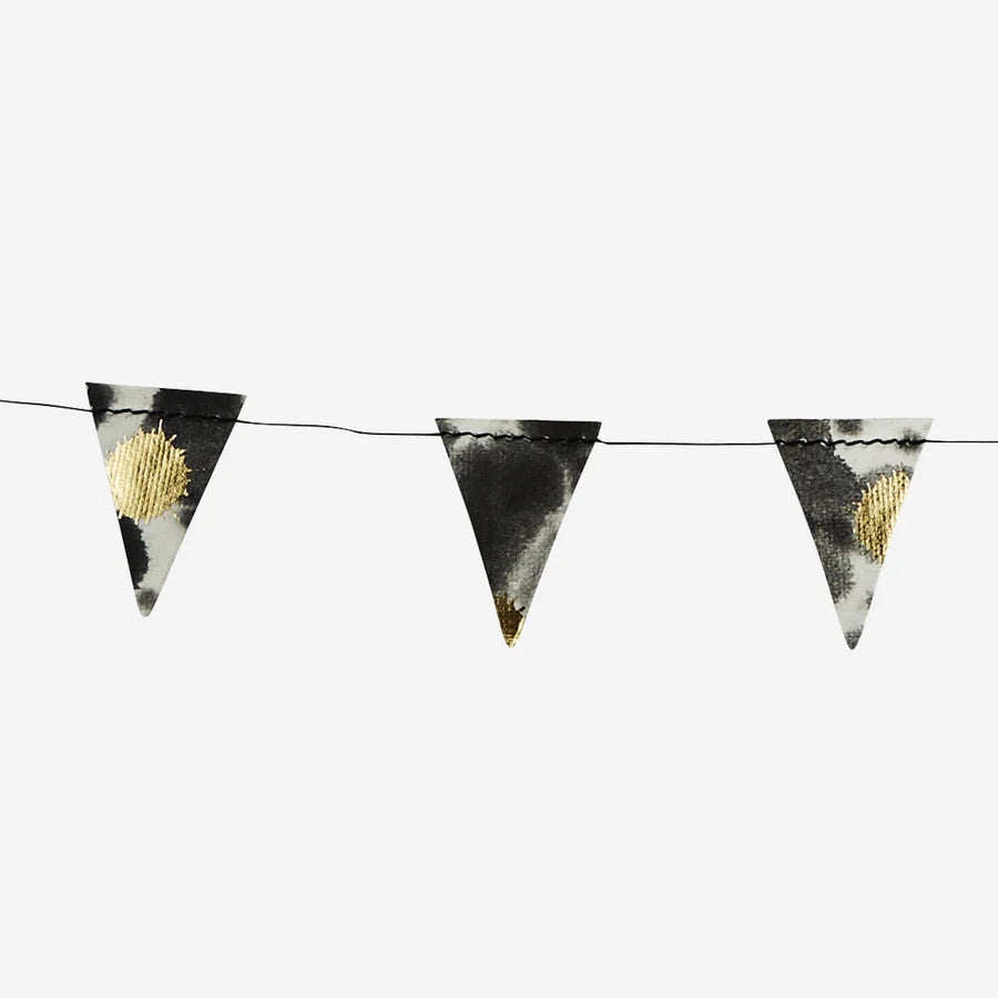 Marbled Paper Flag Garland