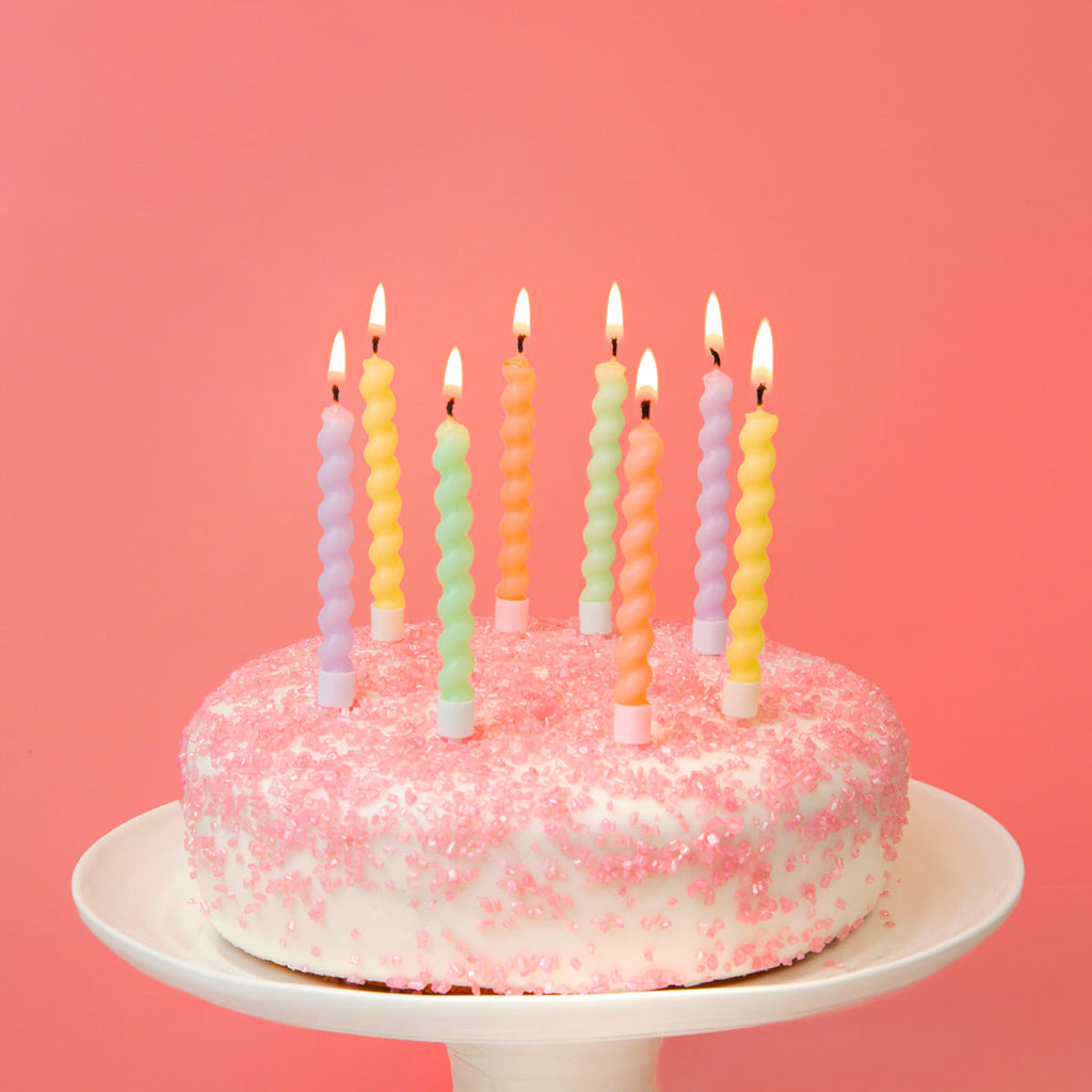 Pastel Twirl Birthday Candles