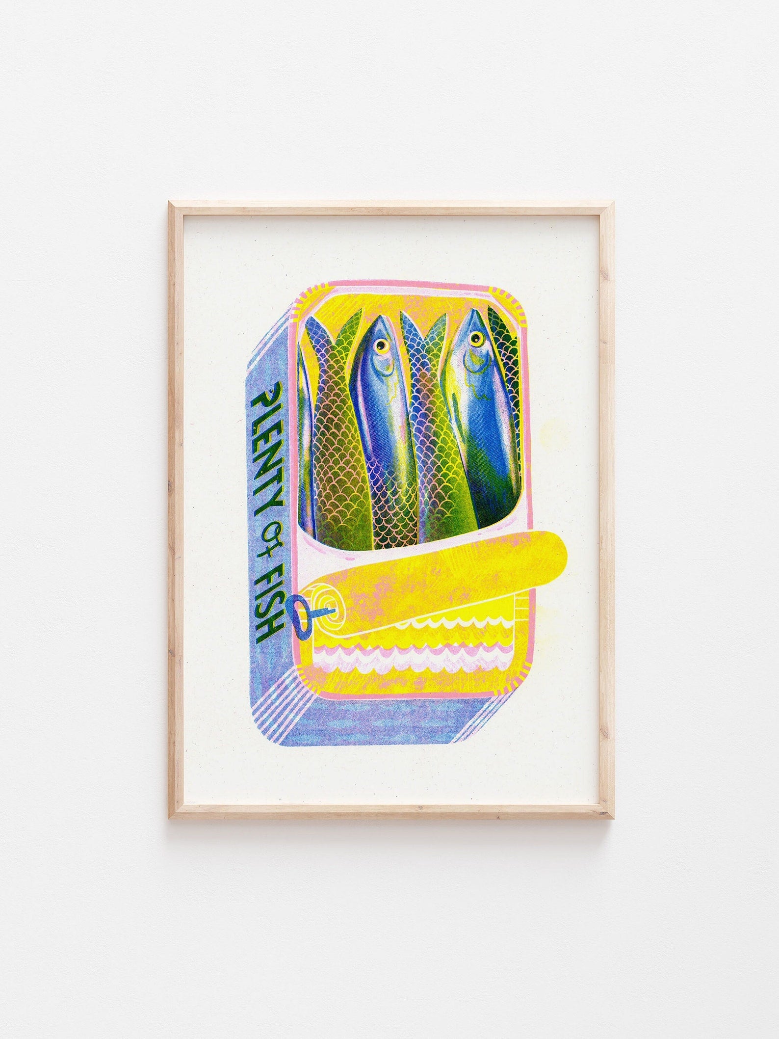 Plenty Of Fish Risograph Print