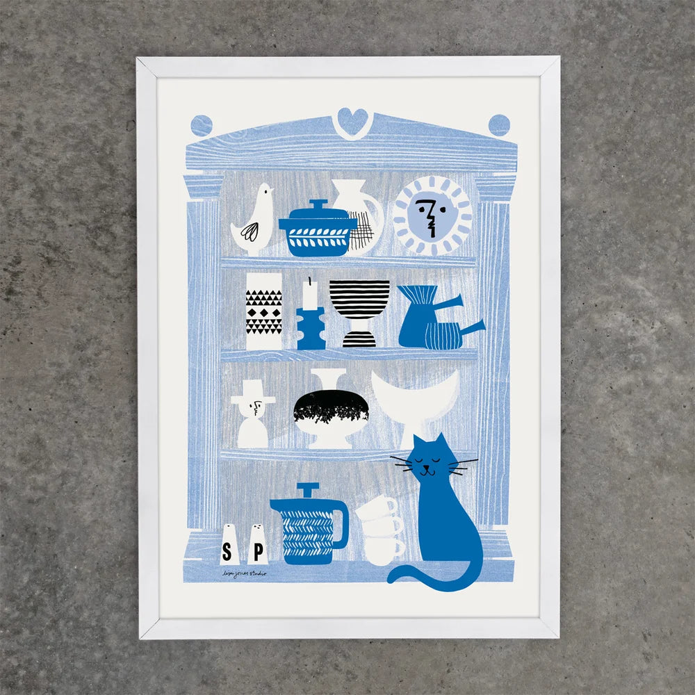 Pom Pom, The Potter's Pet Cat Art Print