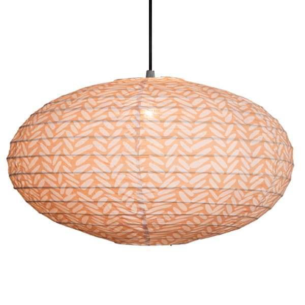 Large 80cm Beige & Cream Rice Cotton Pendant Lampshade