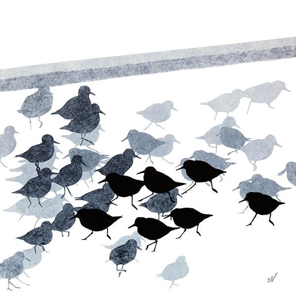 Sanderlings On The Shore Art Print