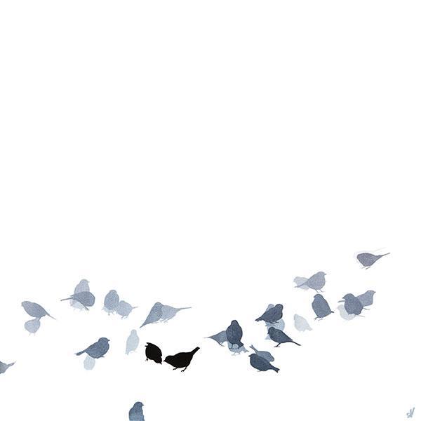 Little Birds Feeding Art Print