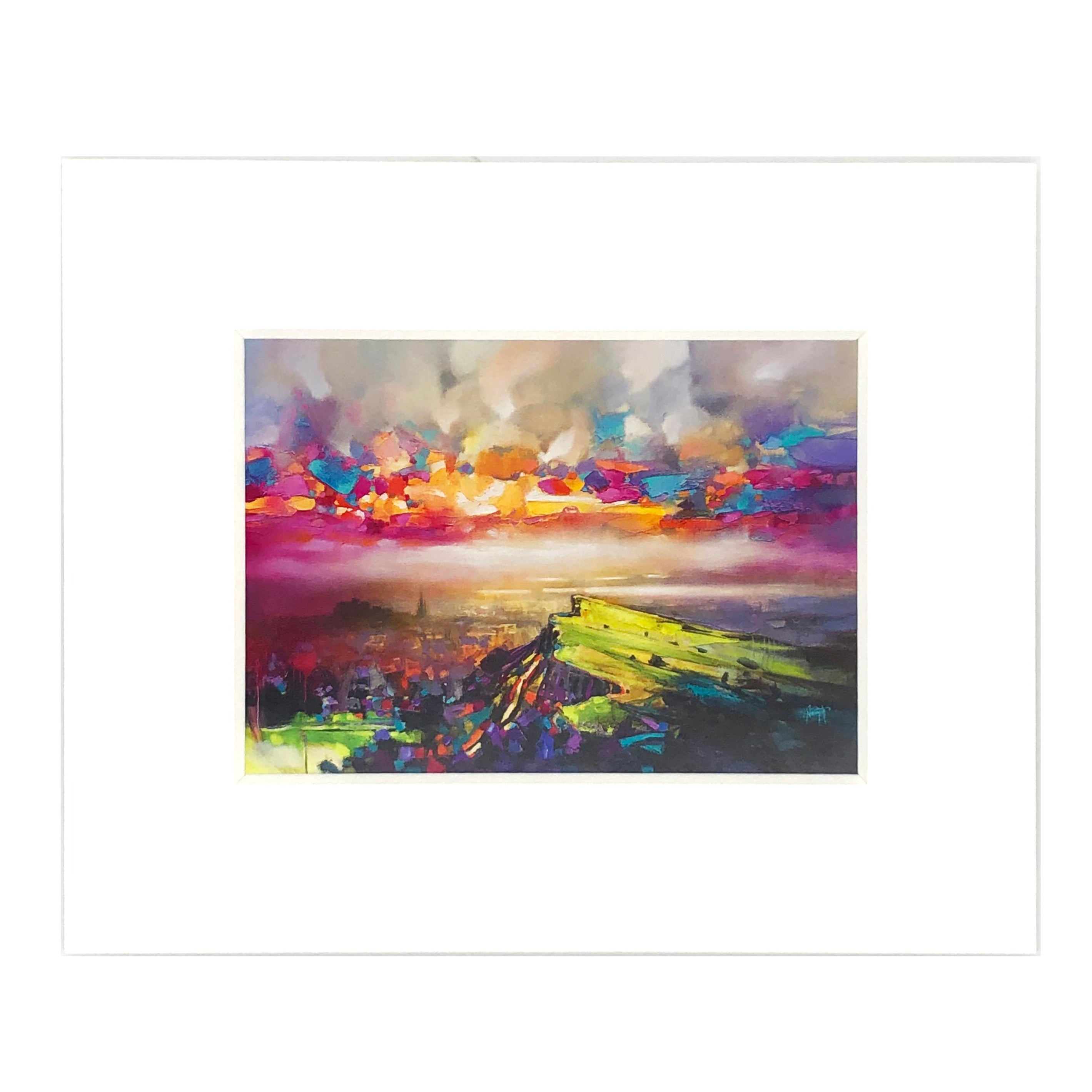 Edinburgh Sky Mounted Art Print
