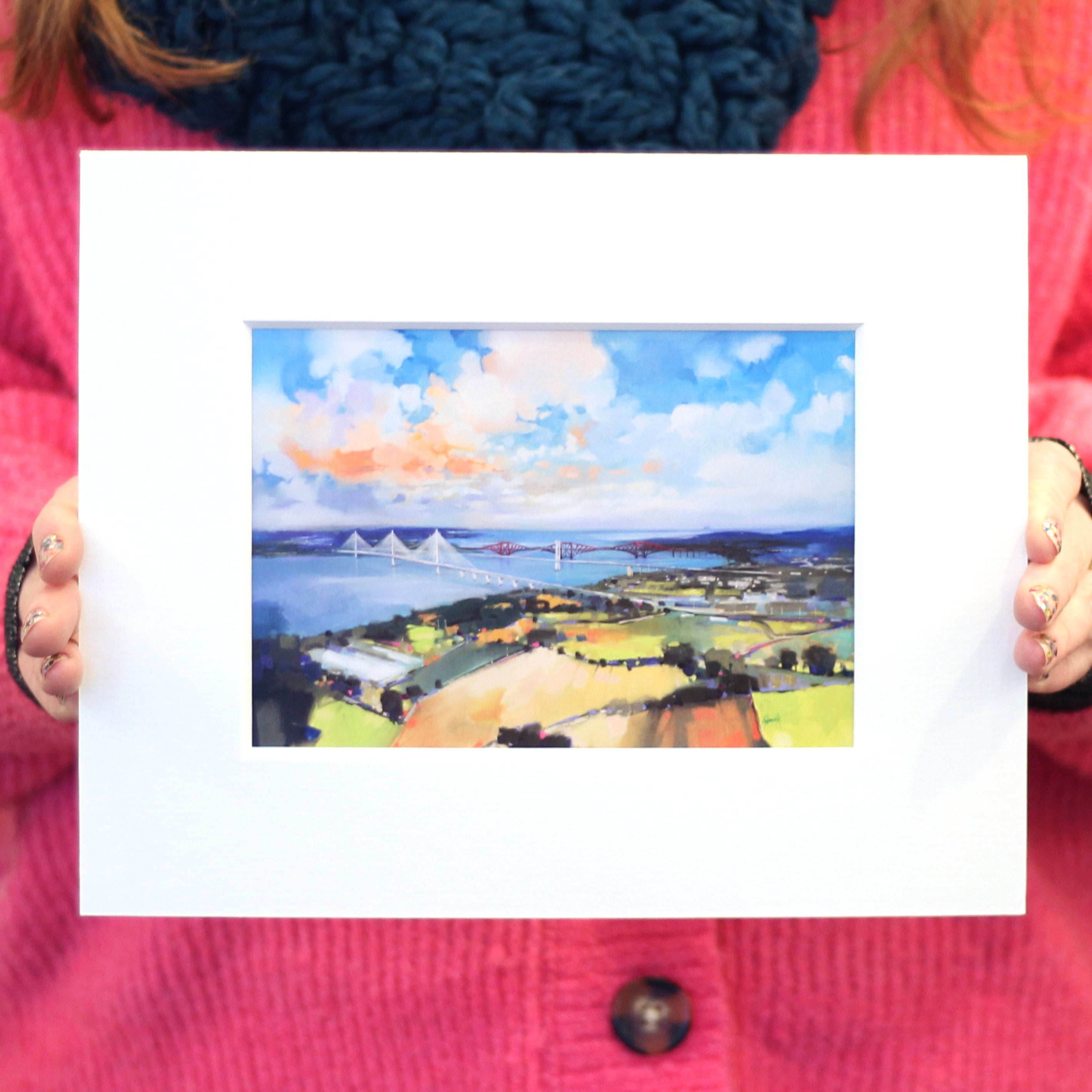 Queensferry Crossing Mounted Art Print