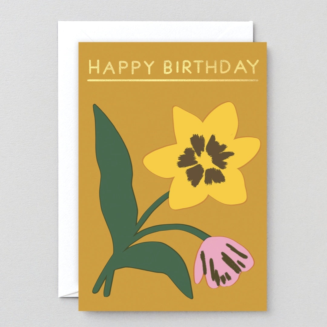 Flower Stem Birthday Card