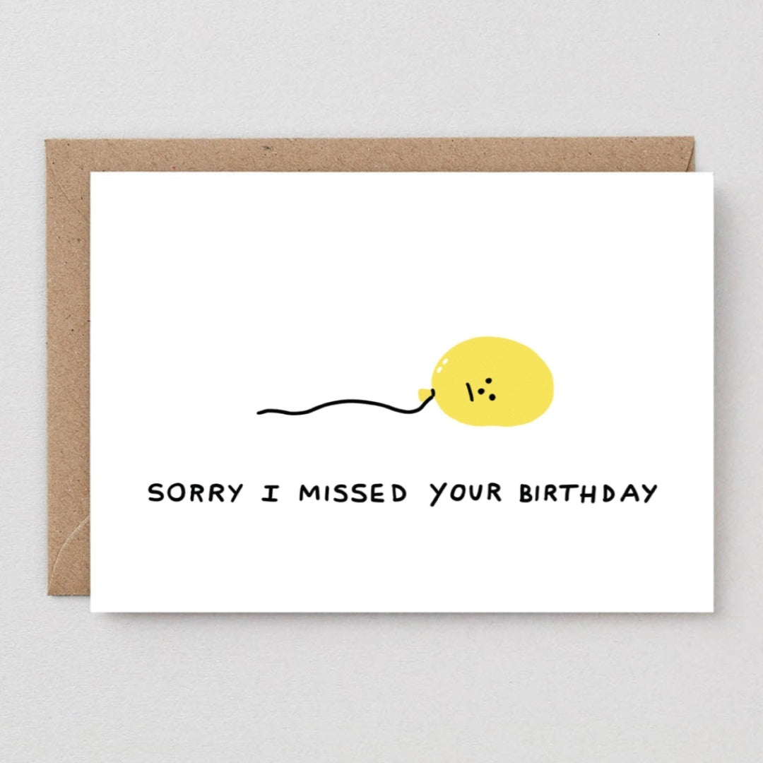 Deflated Belated Birthday Card