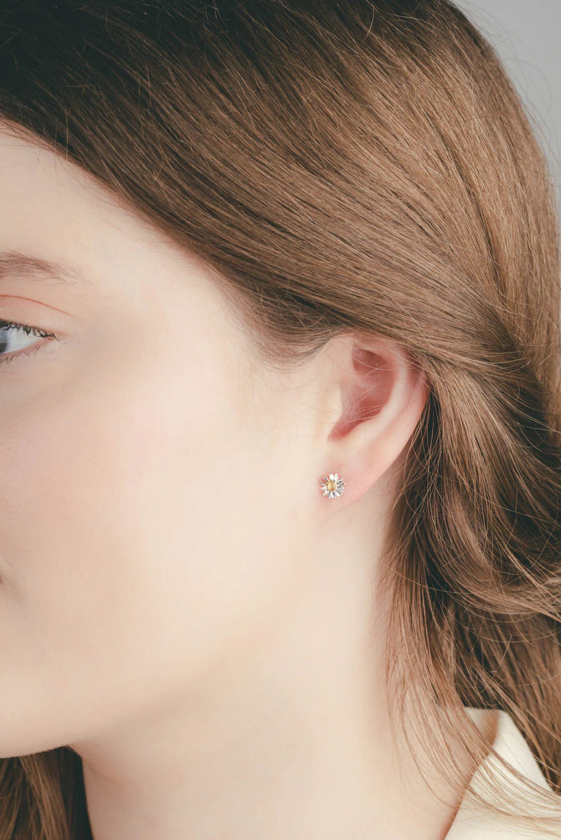 Silver & Gold Ditsy Daisy Studs