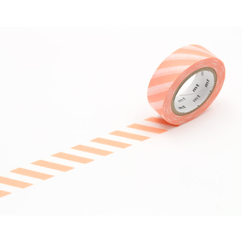Stripe Salmon Pink MT Washi Tape