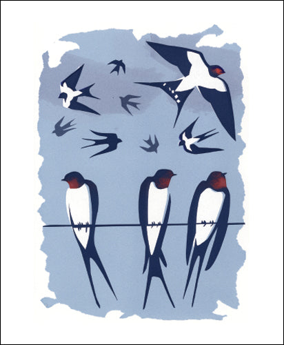 Carry Akroyd - Swallows Blank Card
