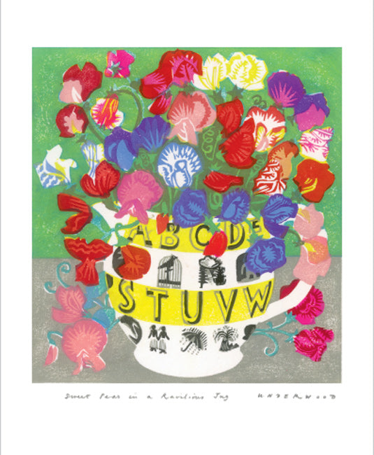 Matt Underwood - Sweet Peas In A Ravilious Jug Blank Card