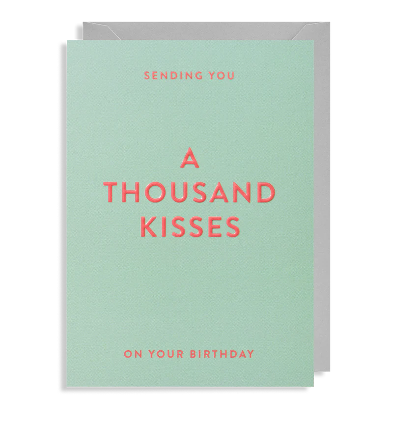 Thousand Kisses Birthday Card
