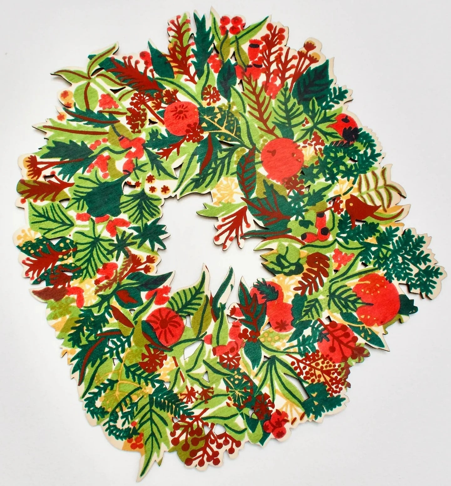 Traditional Wooden Christmas Wreath