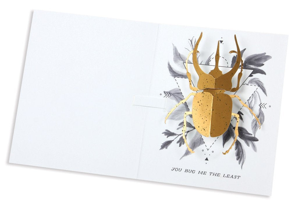 You Bug Me The Least Pop Up Card