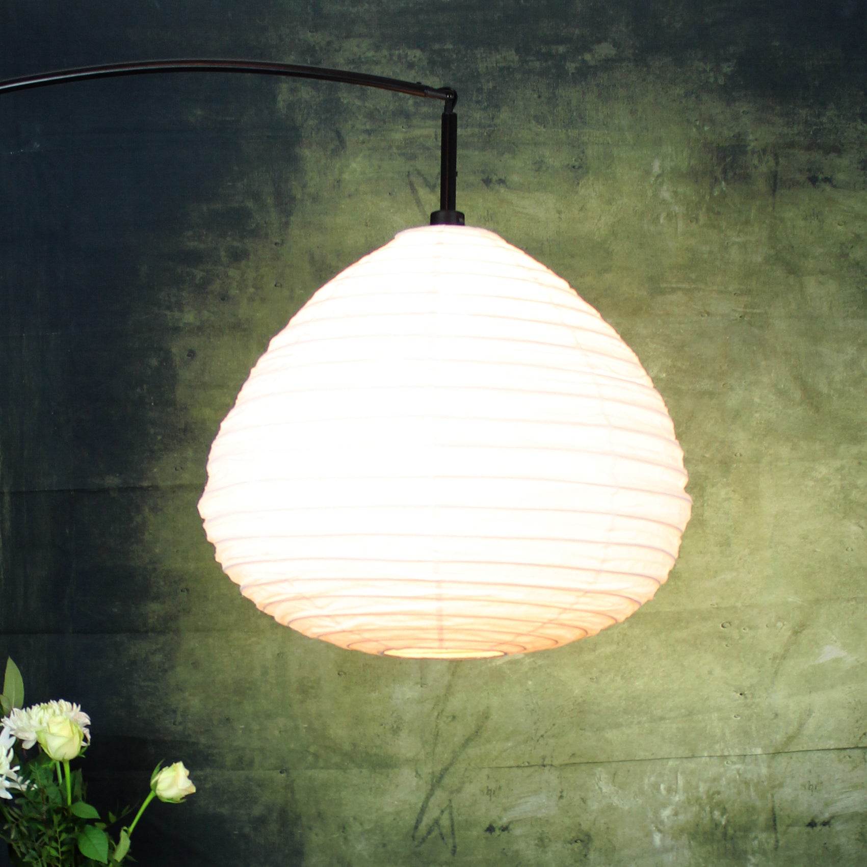 Small 60cm Pear Shaped Cream Cotton Pendant Lampshade