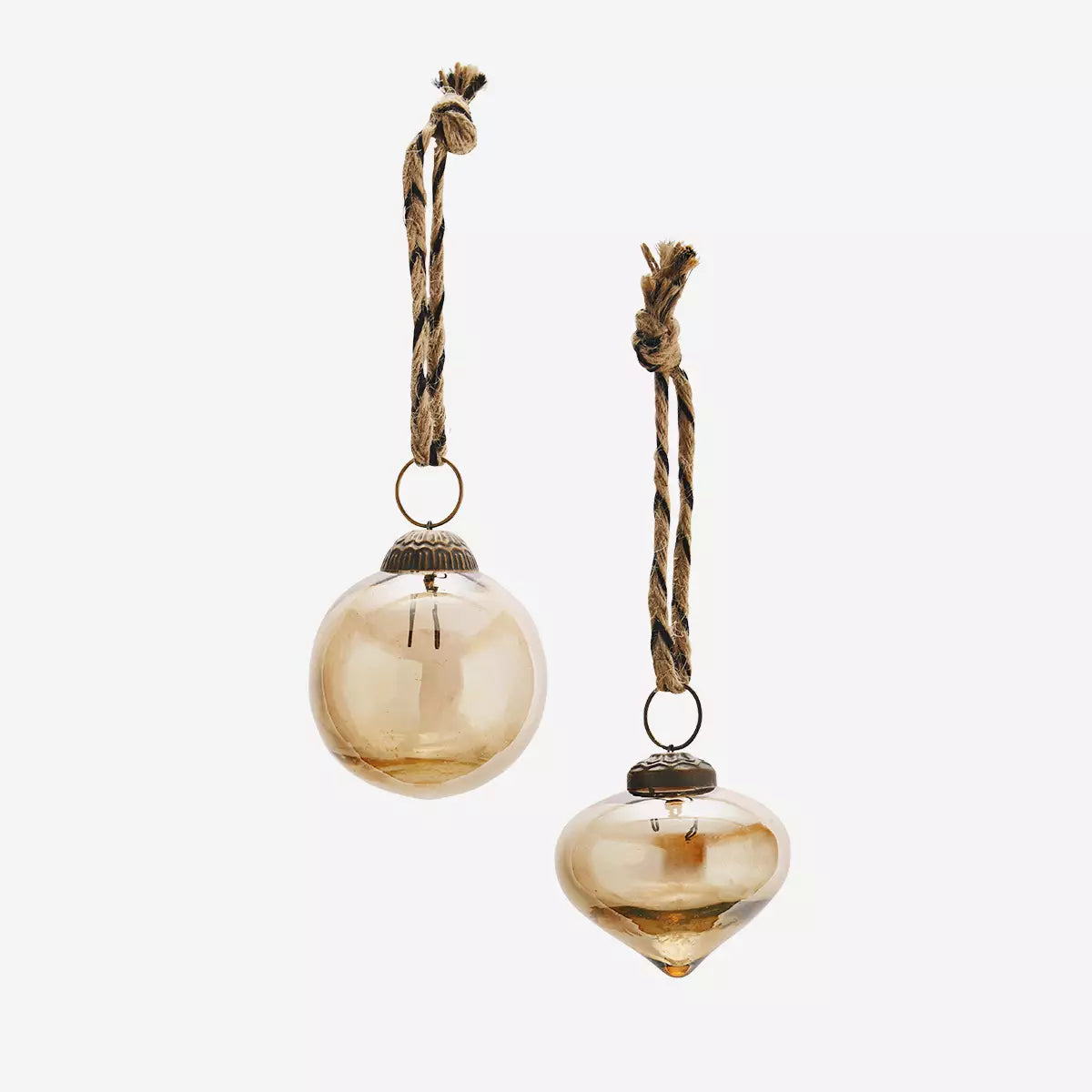 Whisky Lustre Glass Bauble - Round or Teardrop