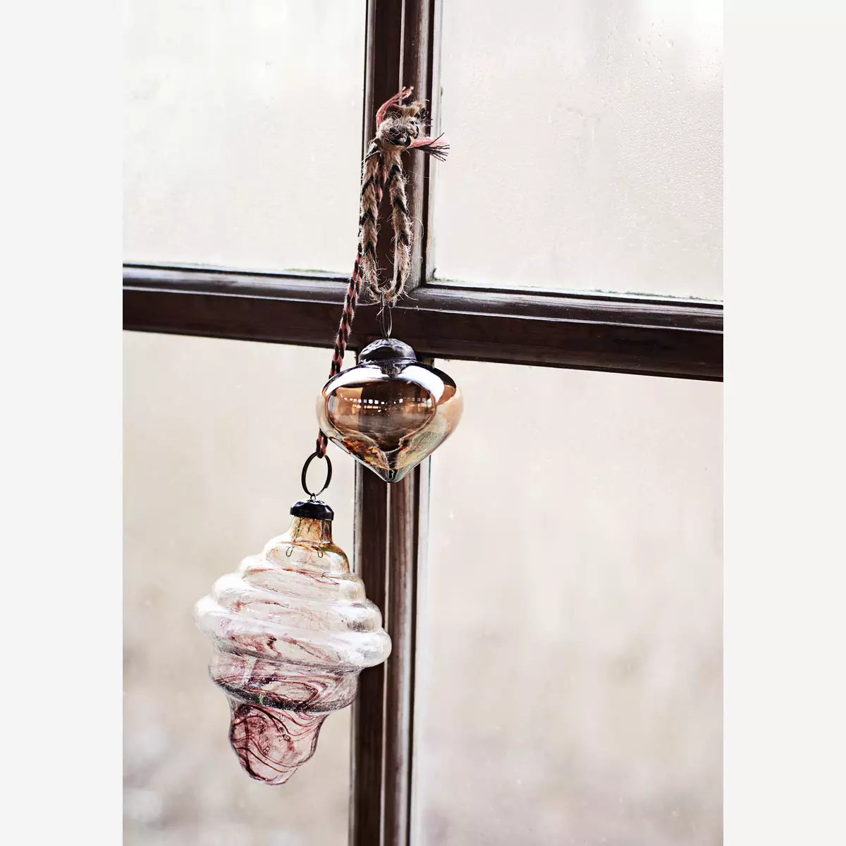 Whisky Lustre Glass Bauble - Round or Teardrop