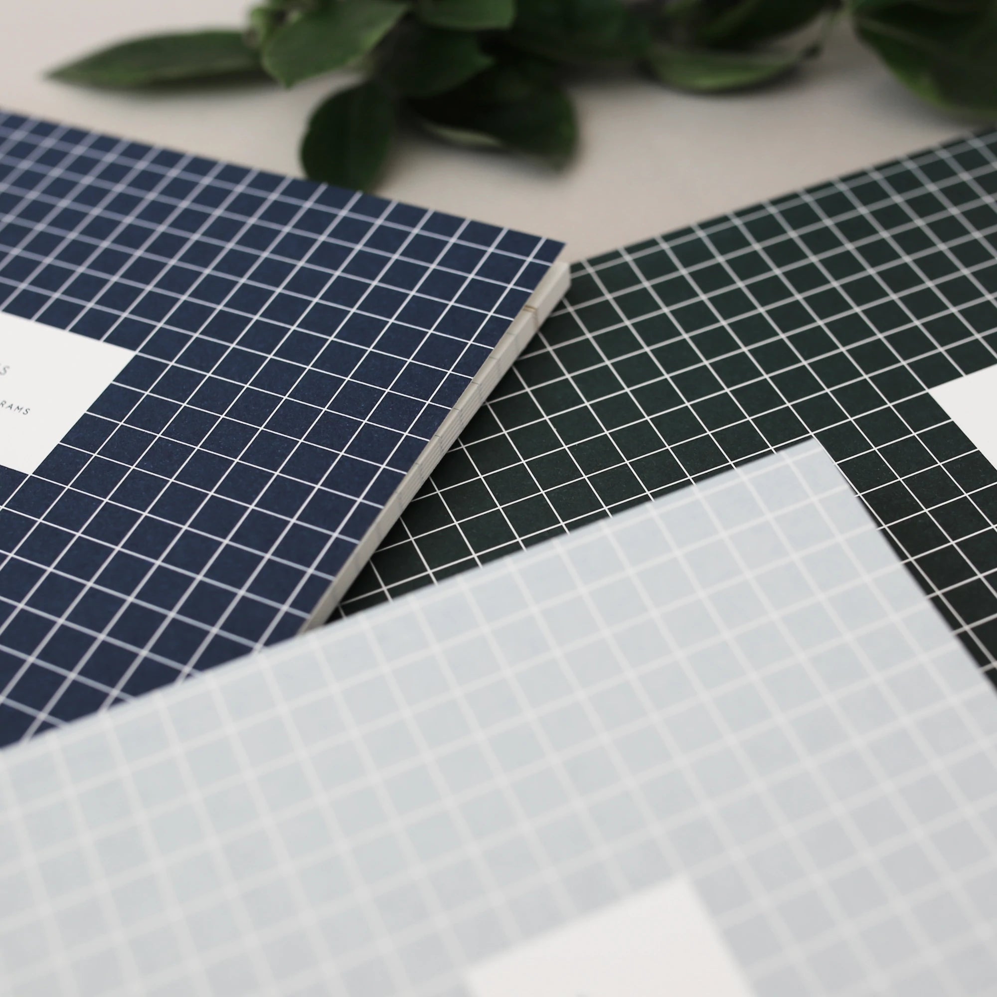 Check Dark Blue Notebook