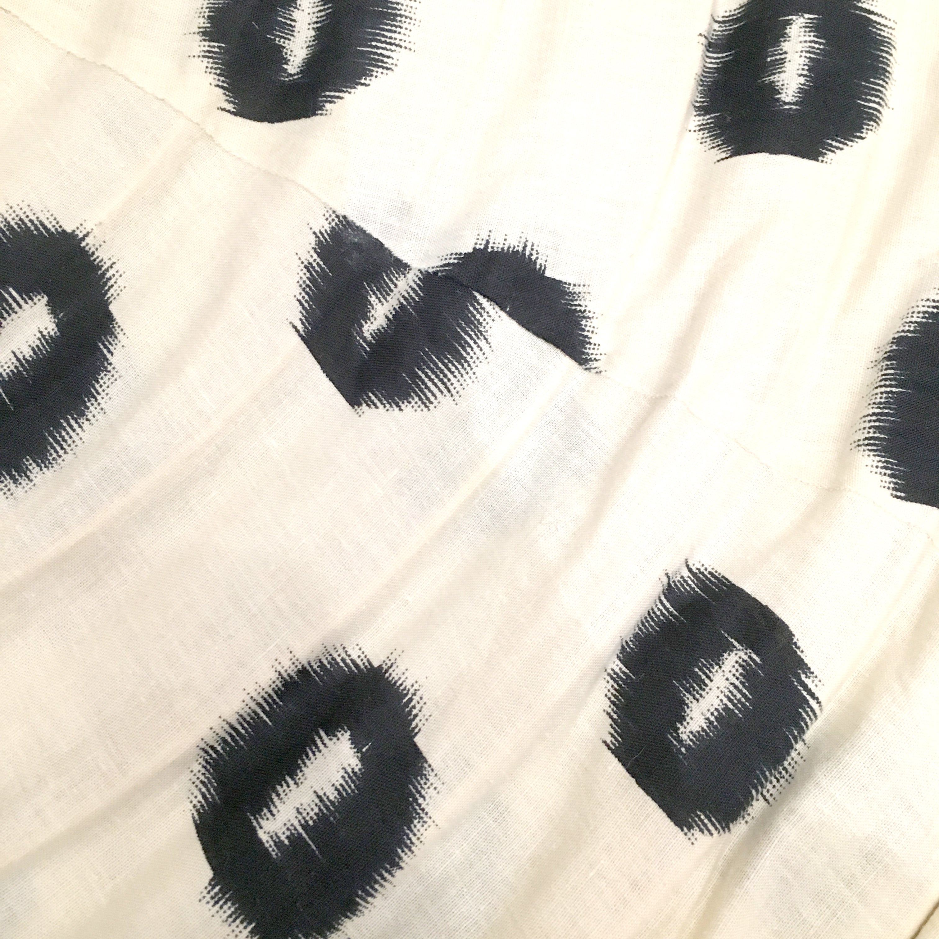 Small 60cm Cream & Black Yau Cotton Pendant Lampshade