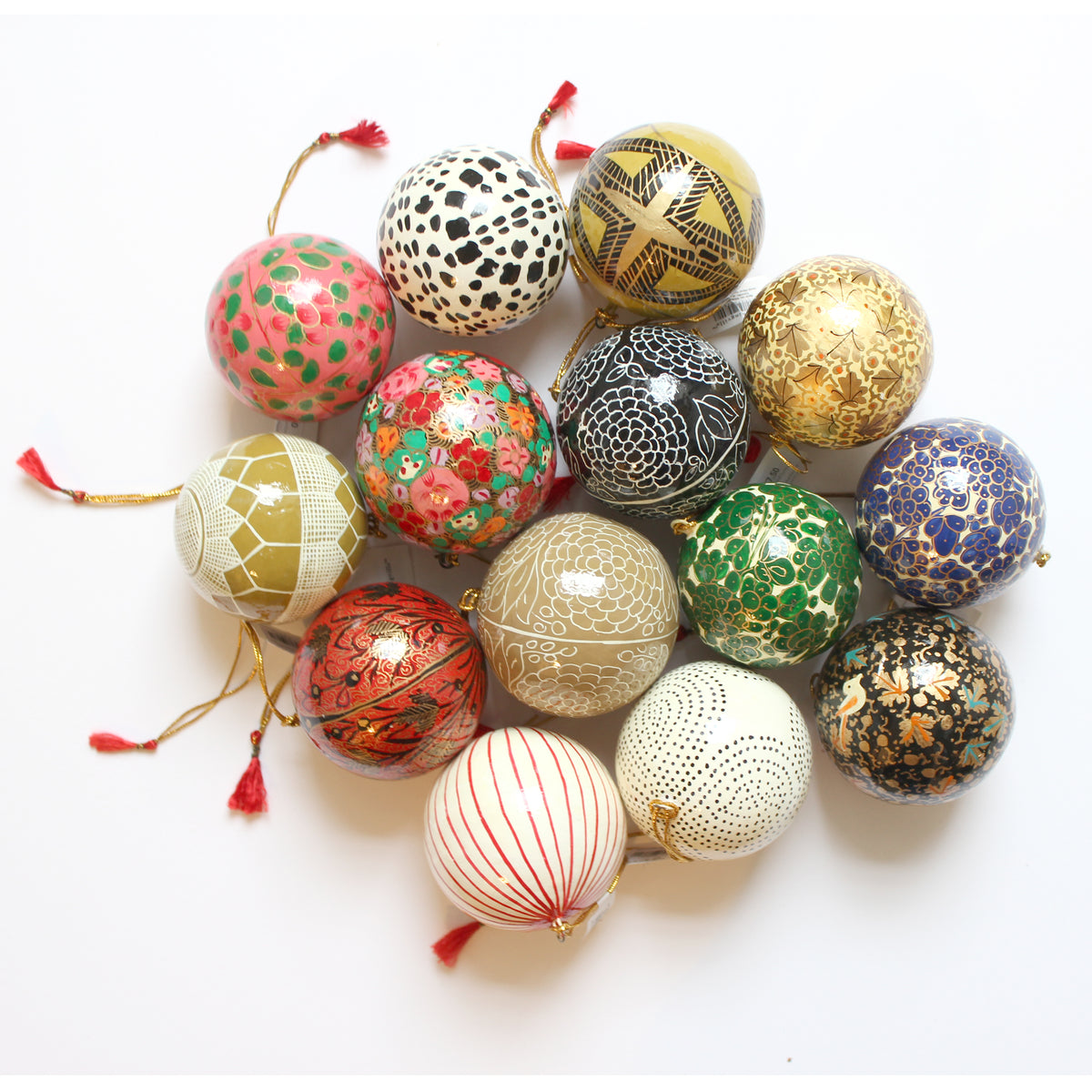 Handmade Painted Papier Mache Bauble