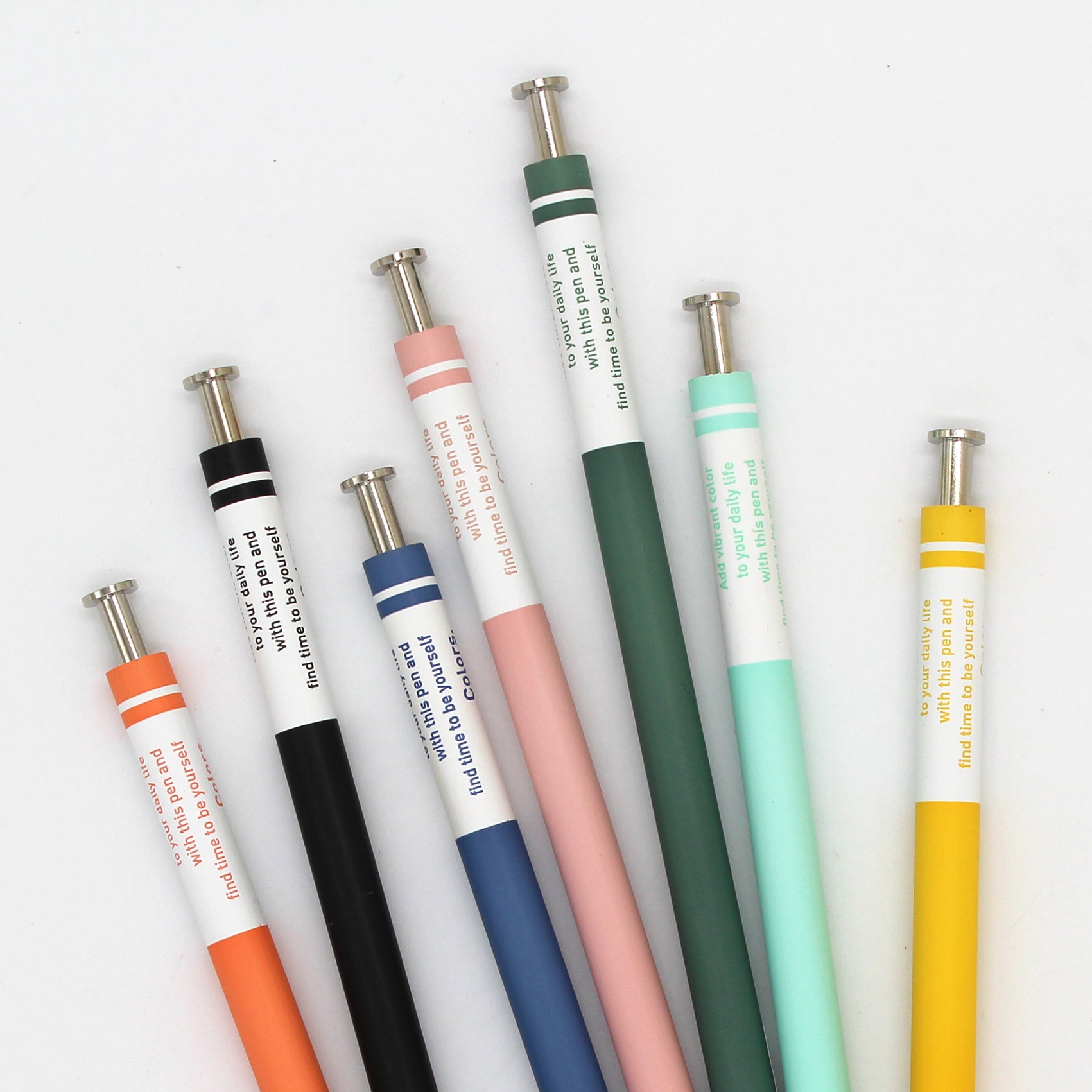"Colors" Gel Ink Ballpoint Pens