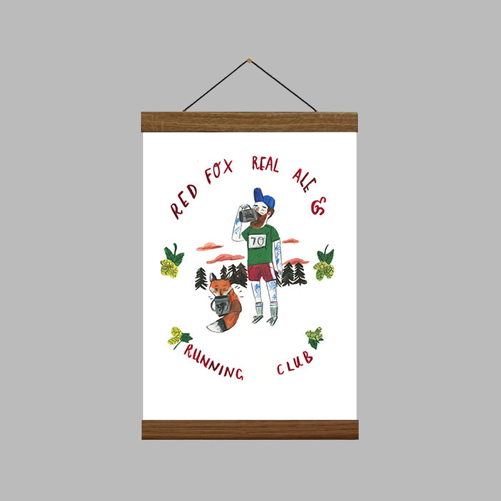 Red Fox Real Ale & Running Club Art Print