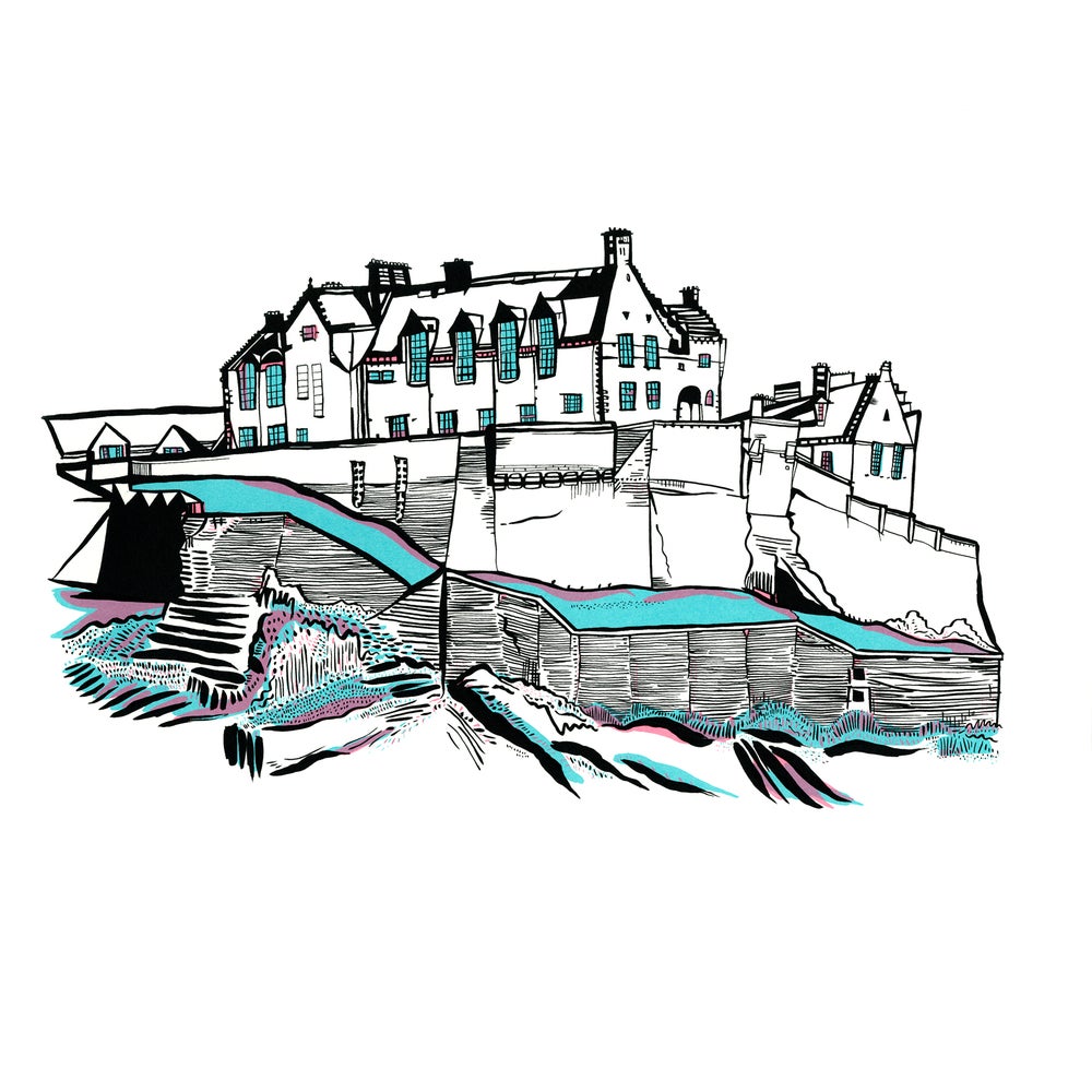 Large Edinburgh Castle Screen Print