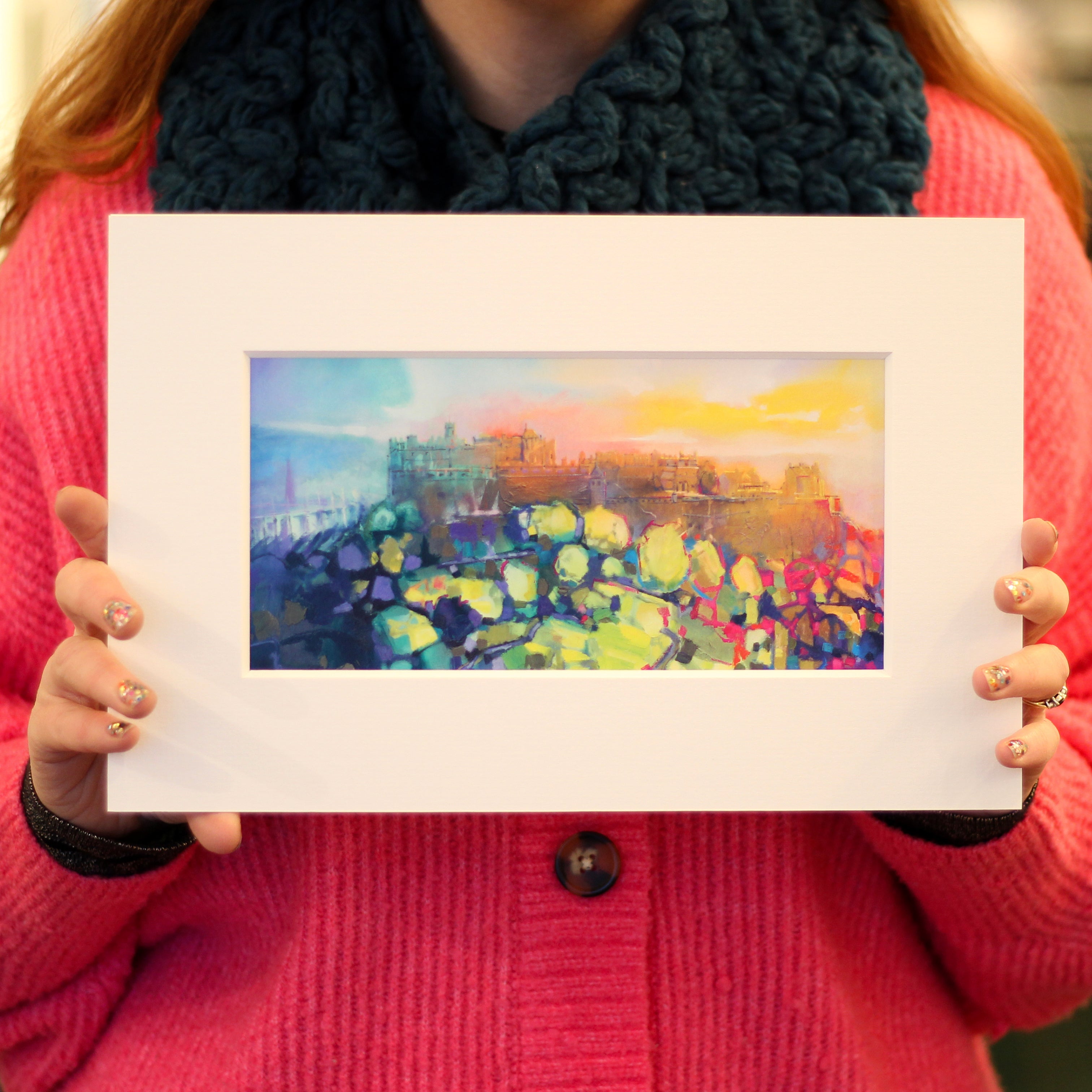 Edinburgh Castle Mounted Art Print