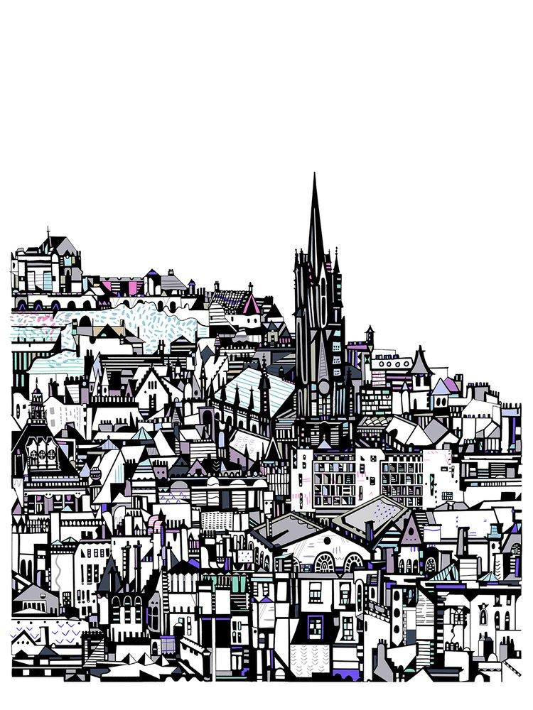 Small Edinburgh City Print