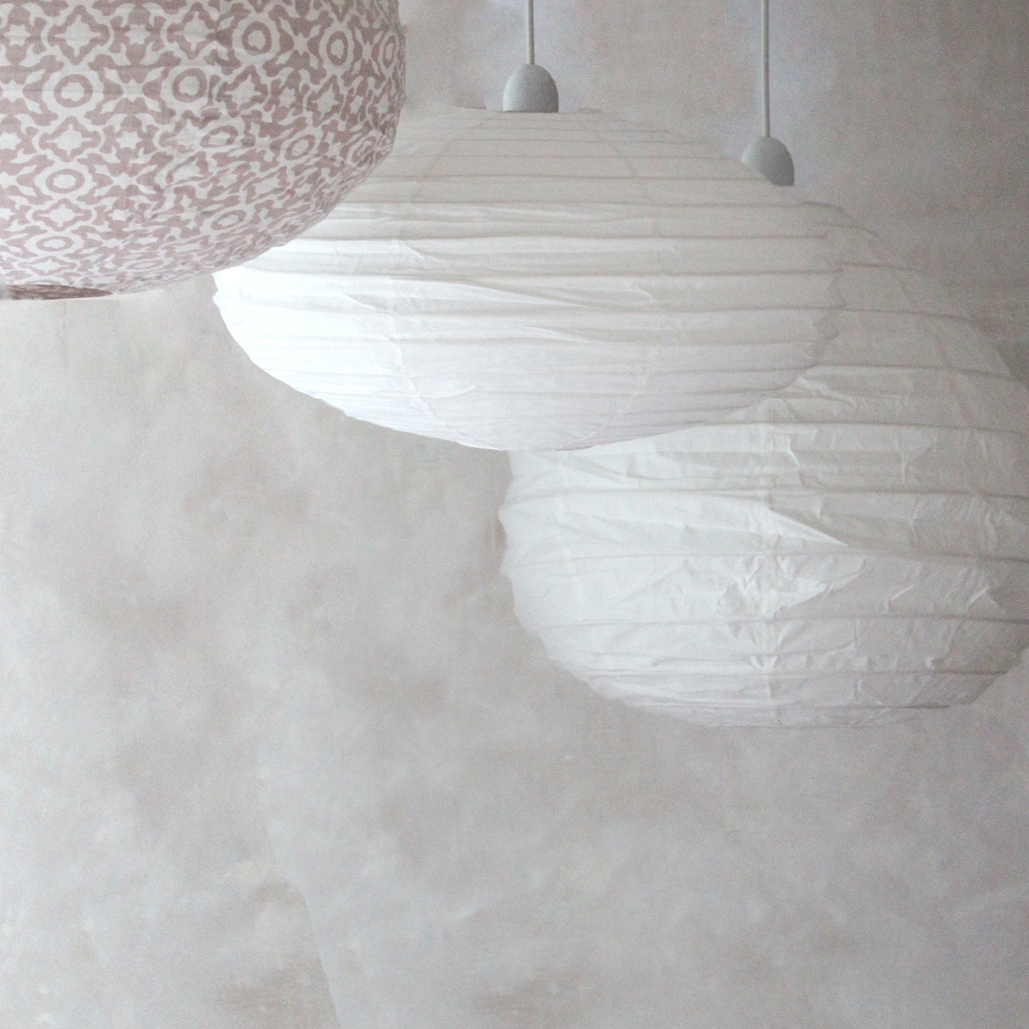 Small 60cm Pear Shaped Cream Cotton Pendant Lampshade