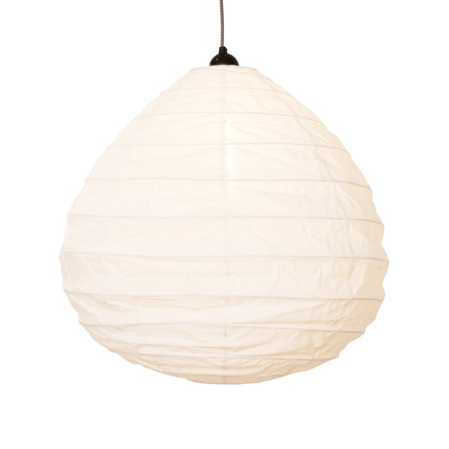 Small 60cm Pear Shaped Cream Cotton Pendant Lampshade