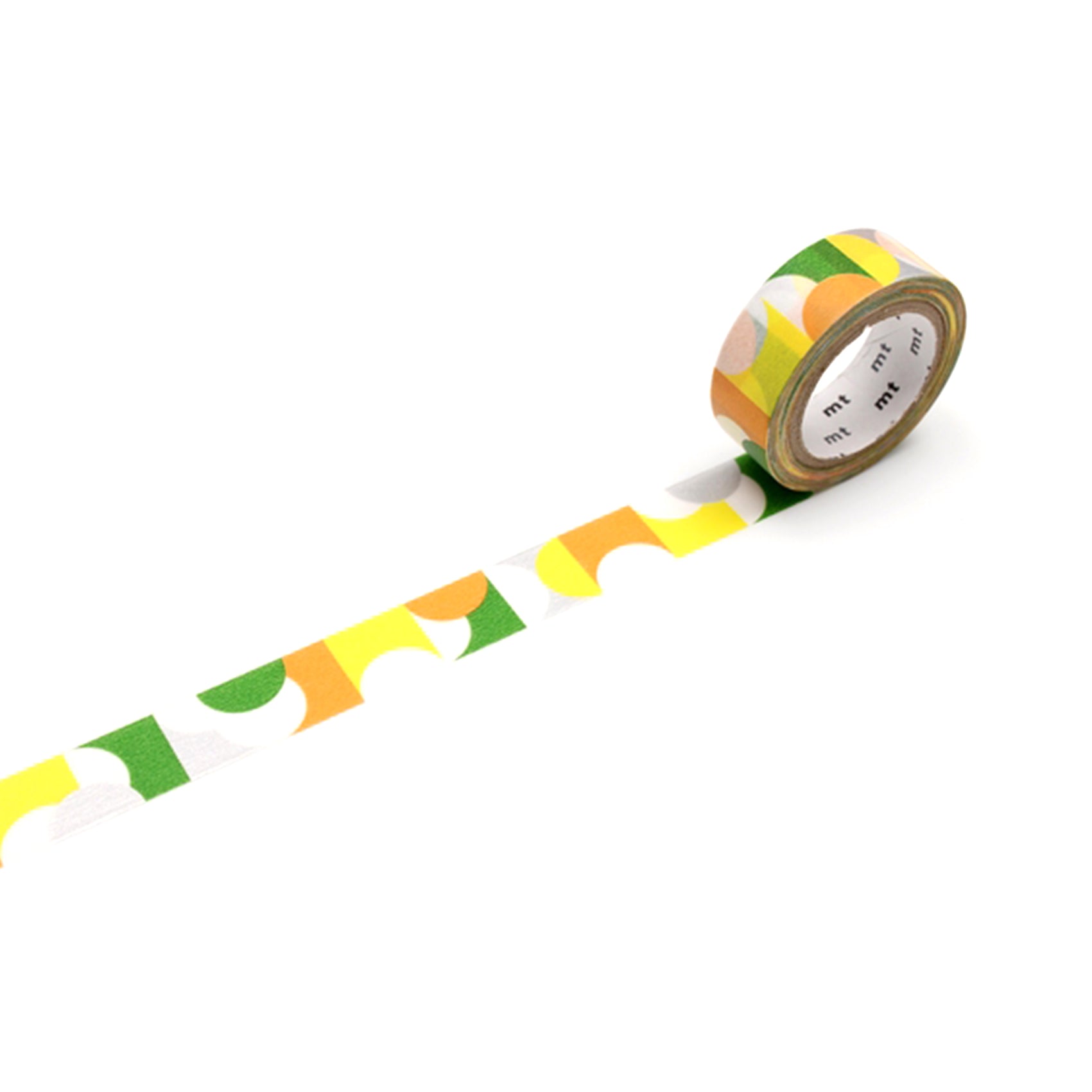 Half Circle Yellow Green MT Washi Tape