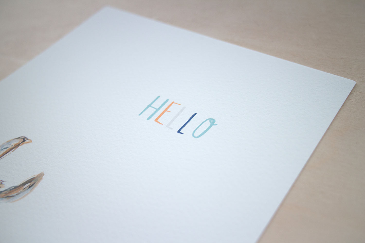 A5 Hello Llama Art Print