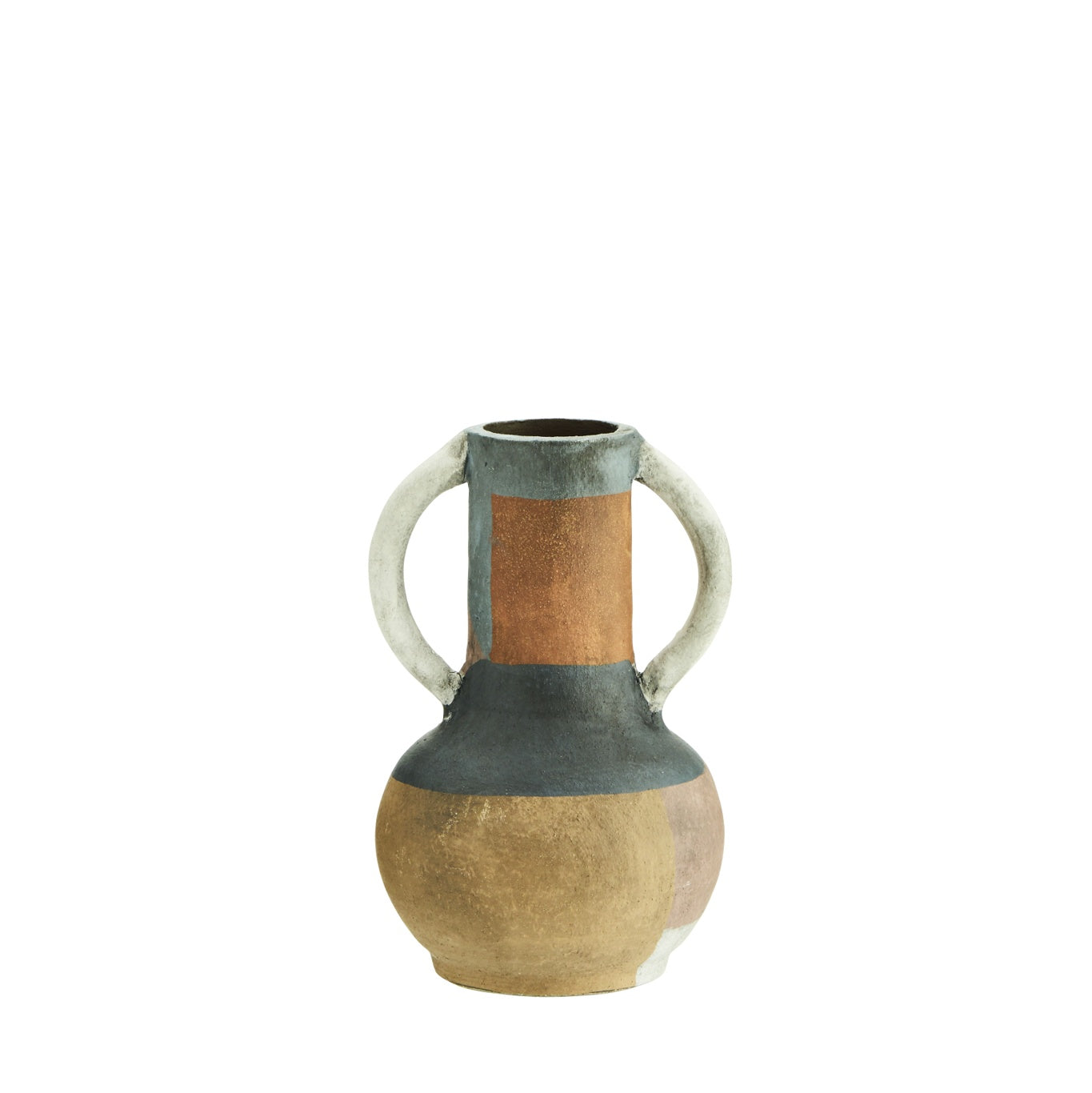 Dusty Blue, Rose & Grey Terracotta Vase