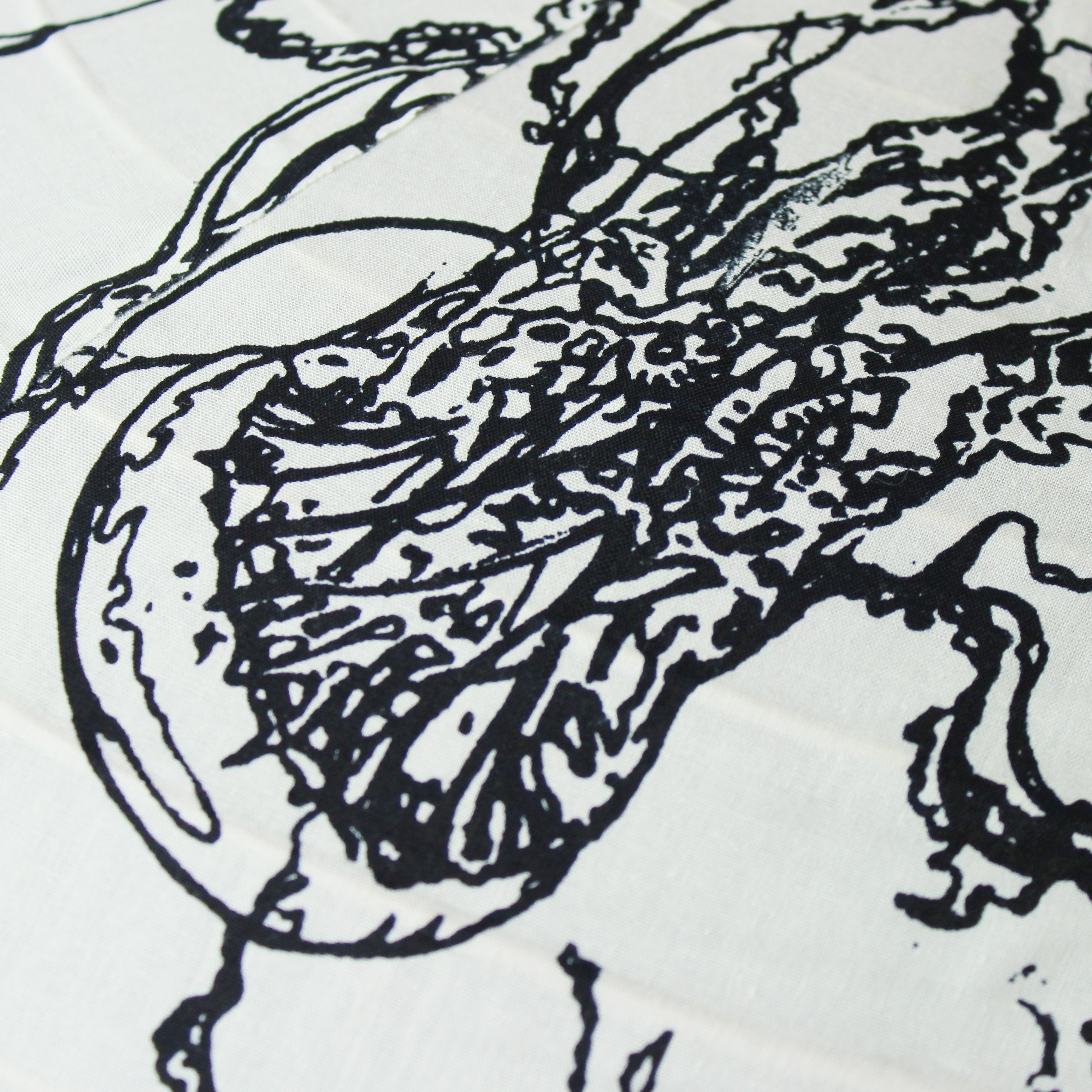 Large 80cm Black & Cream Aurelia Cotton Pendant Lampshade