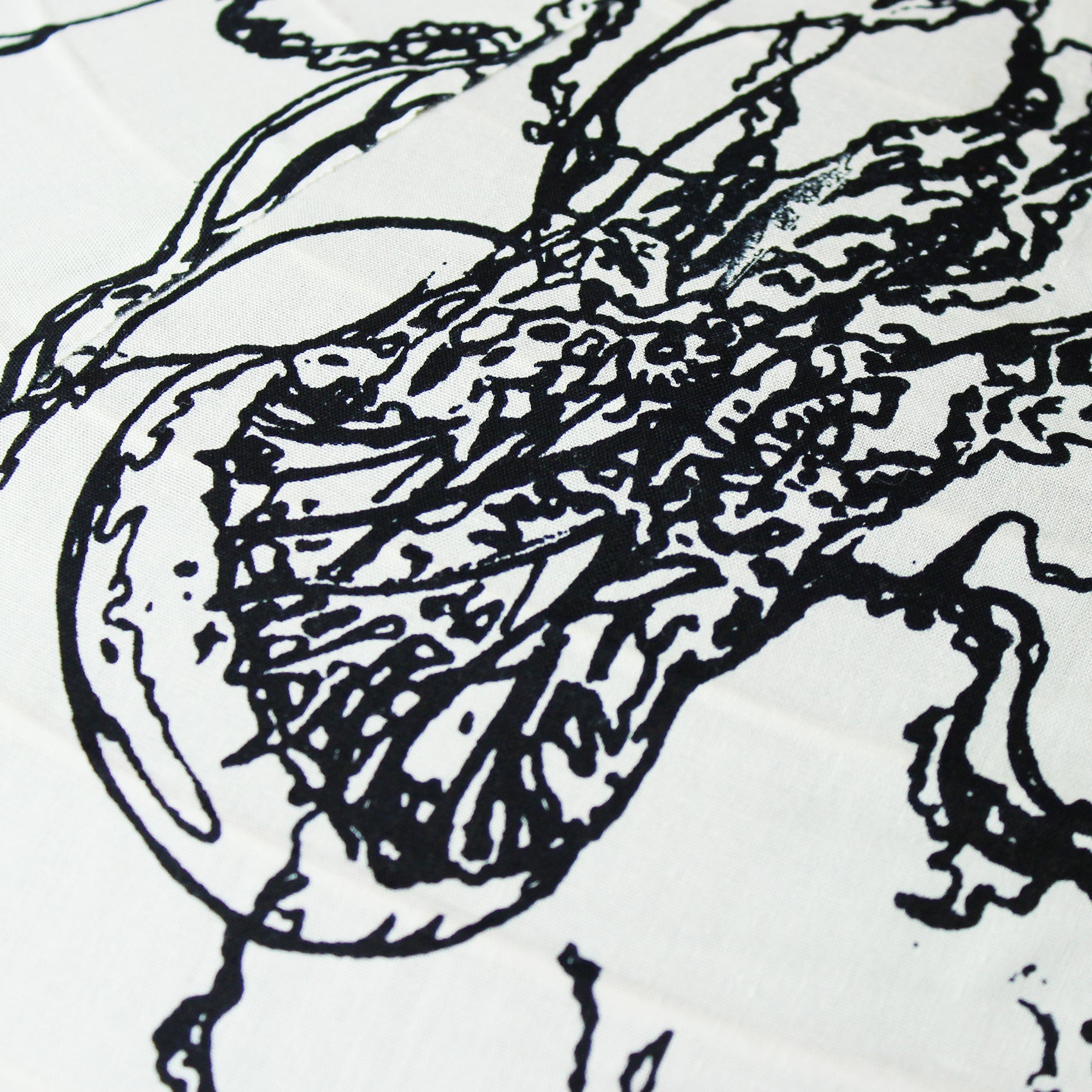 Small 60cm Black & Cream Auralia Cotton Pendant Lampshade