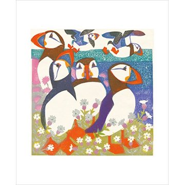 Puffins Blank Card