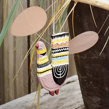 Papier Mache Bird Hanging Decoration