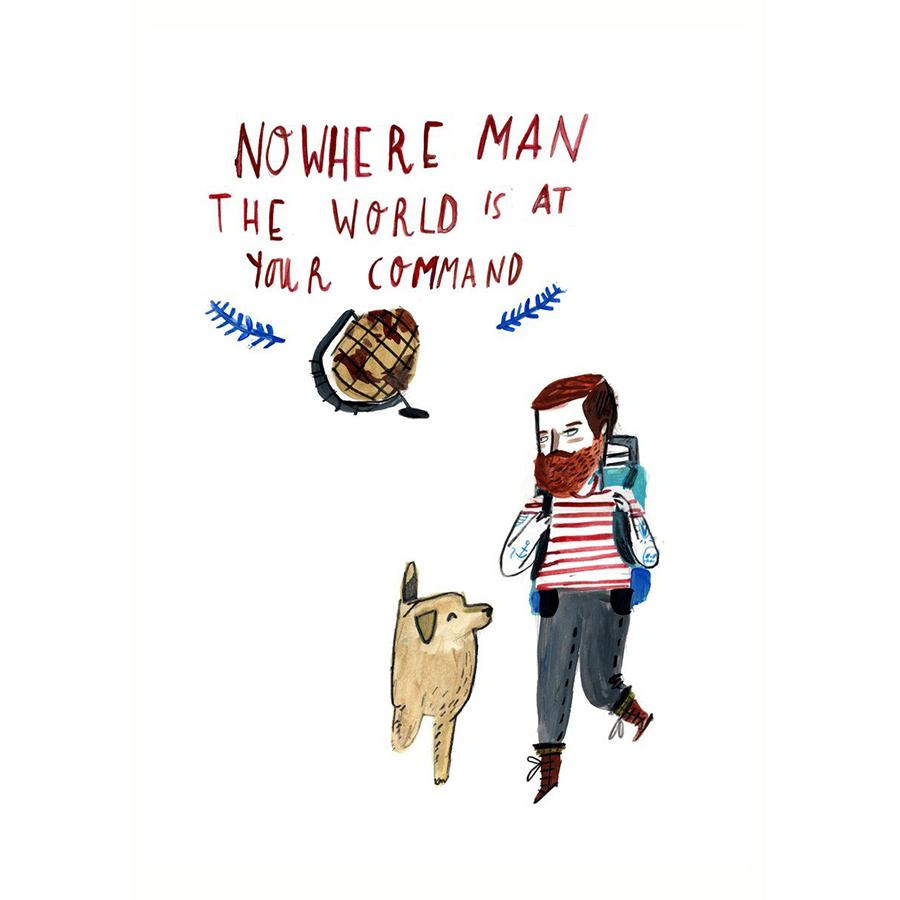 Nowhere Man - Beatles Quote Art Print