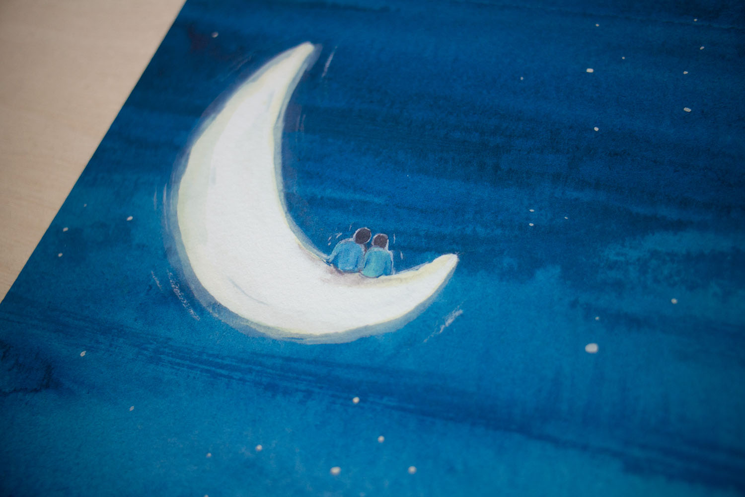 A5 On The Moon Art Print