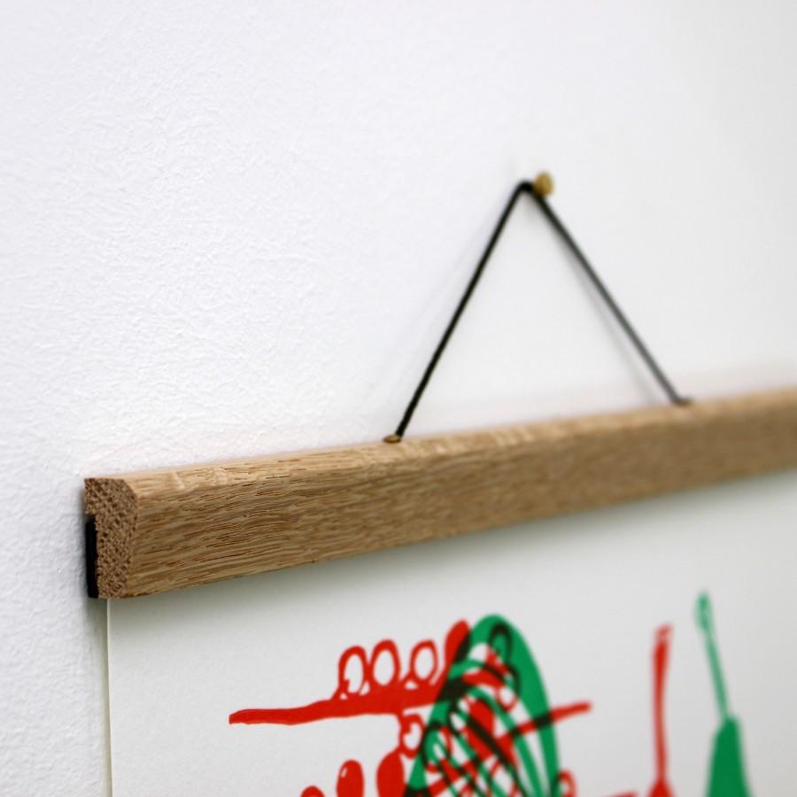 50cm Oak Poster Hanger