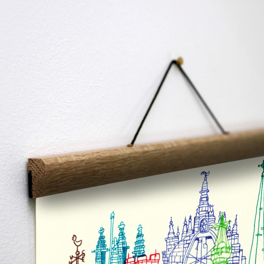 A4 Oak Poster Hanger