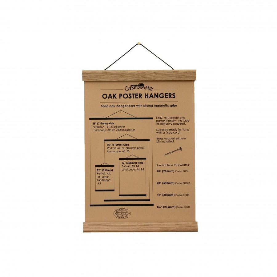 50cm Oak Poster Hanger