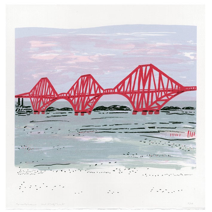Red Rail Bridge Screen Print