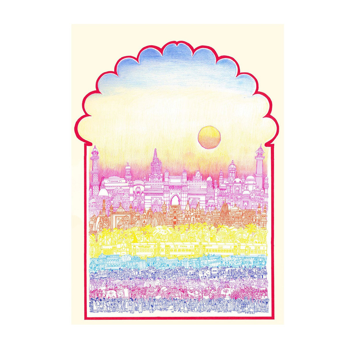 India Towers Print
