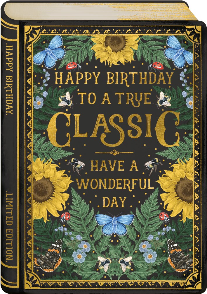 Classic Books Birthday Card